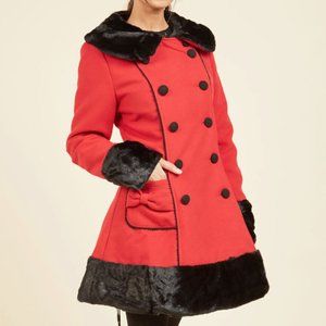 Modcloth Hell Bunny - For the Winnipeg Coat in Red